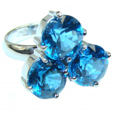 Blue Perfection London Blue Topaz .925 Sterling Silver Ring size 8