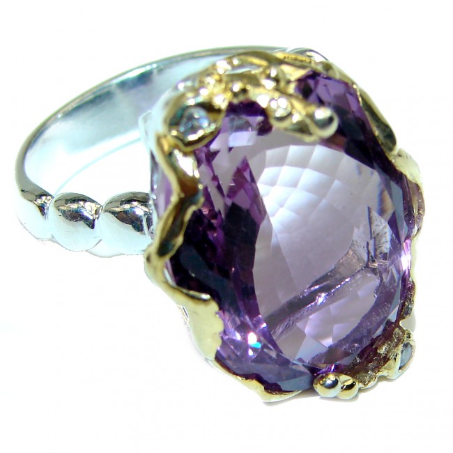 Pure Energy Amethyst .925 Sterling Silver HANDCRAFTED Ring size 9 1/4
