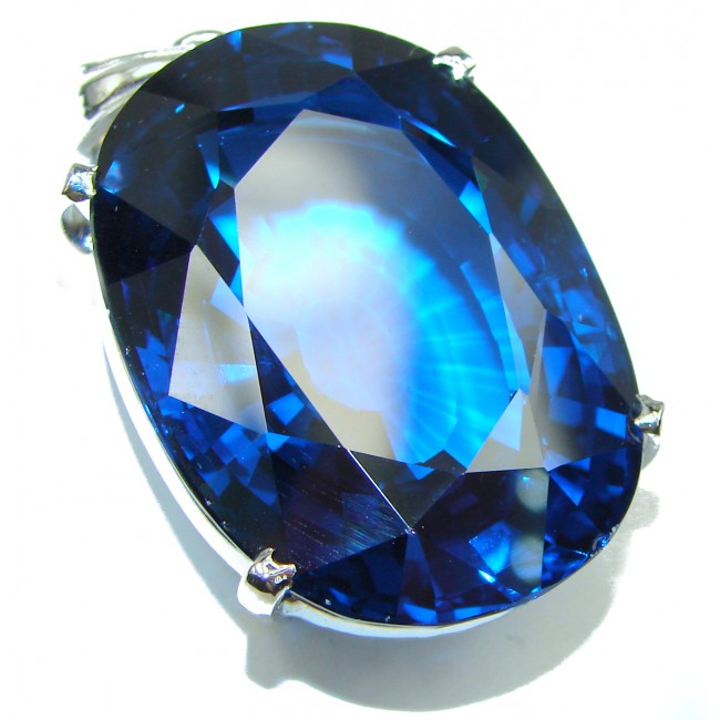 85.5 carat London Blue Topaz .925 Sterling Silver handmade Pendant