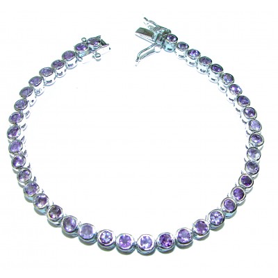 Authentic Amethyst .925 Sterling Silver handcrafted Bracelet