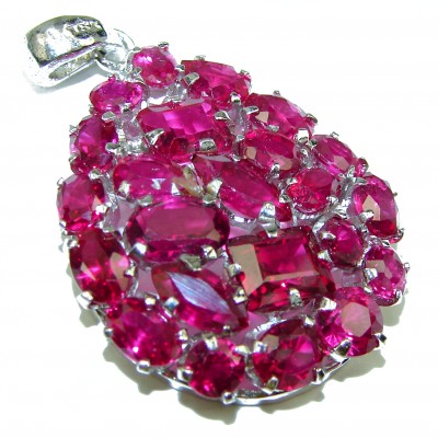 Unique Authentic Garnet .925 Sterling Silver Handcrafted Pendant