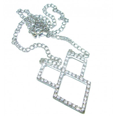Exclusive White Topaz .925 Sterling Silver necklace