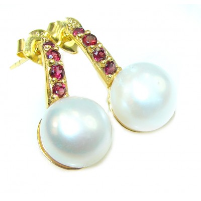 Exotic Beauty Pearl .925 Sterling Silver handcrafted Earrings