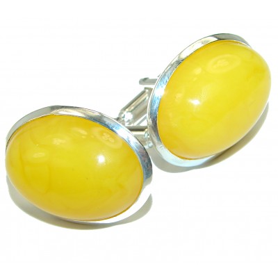 Amazing authentic Baltic Amber .925 Sterling Silver Cufflinks
