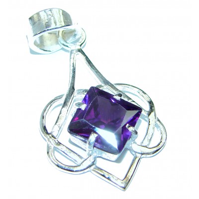 Perfect quality Amethyst .925 Sterling Silver Handmade Pendant