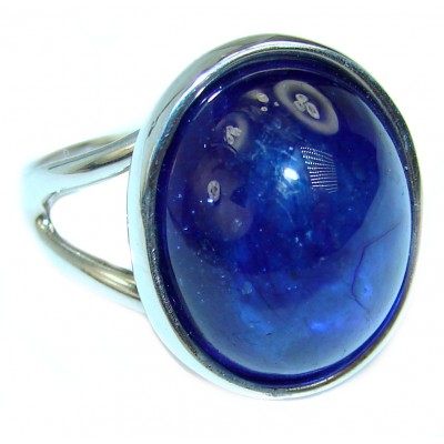 Blue Planet Beauty authentic Sapphire .925 Sterling Silver Ring size 8 3/4