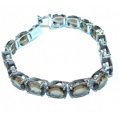 Luxurious Smoky Topaz .925 Sterling Silver handmade Bracelet