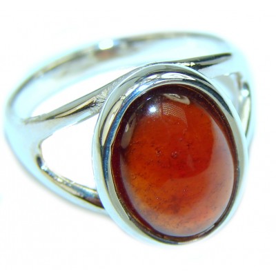 Incredible Authentic Hesonite Garnet .925 Sterling Silver Ring size 7 1/2