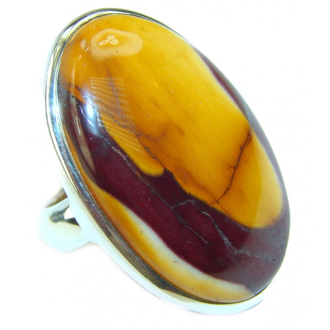 Large Australian Mookaite .925 Sterling Silver Ring size 6 3/4