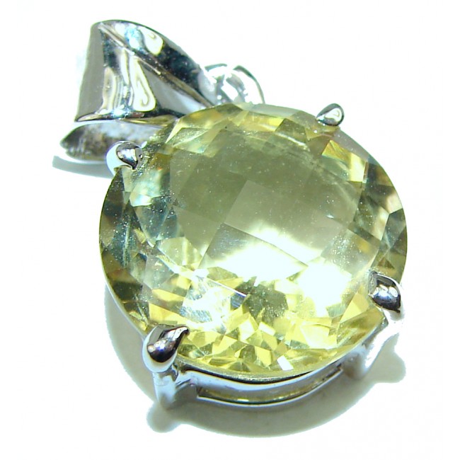 Yellow Cubic Zirconia .925 Sterling Silver Pendant