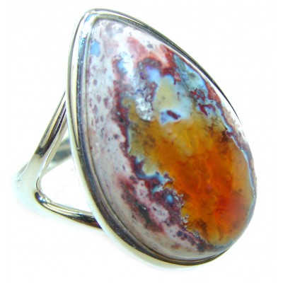 Rare Mexican Opal .925 Sterling Silver handcrafted Ring size 9