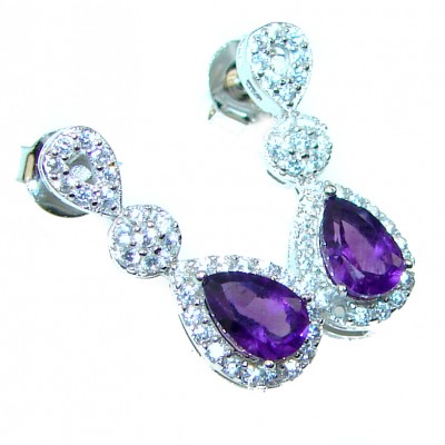 Amazing authentic Amethyst .925 Sterling Silver earrings