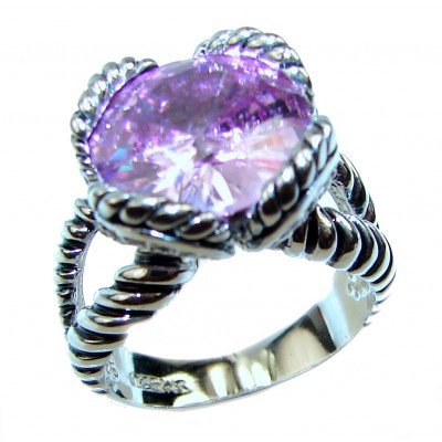 Purple Beauty 12.5 carat authentic Topaz .925 Sterling Silver Ring size 7 1/4