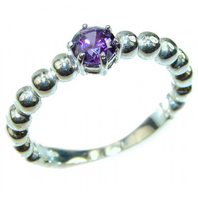 Amethyst .925 Sterling Silver Handcrafted Ring size 8 1/4