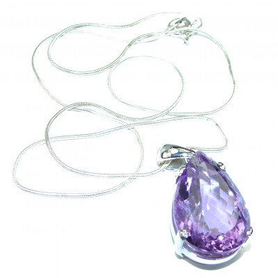 Spectacular Amethyst .925 Sterling Silver handcrafted Statement necklace