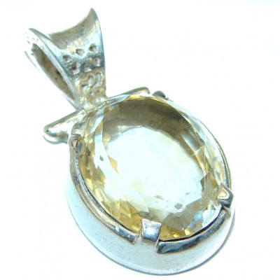 Citrine .925 Sterling Silver handmade Pendant