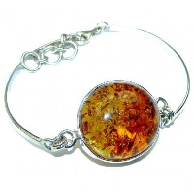 Genuine Baltic Amber .925 Sterling Silver handamde Bracelet