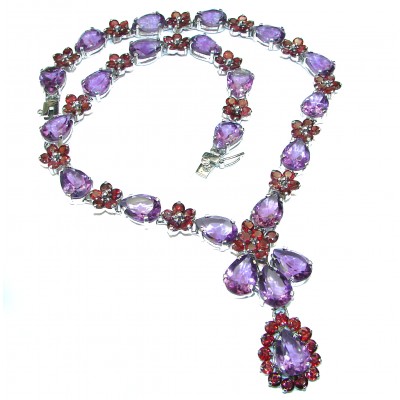 Fabulous authentic Amethyst .925 Sterling Silver handmade necklace