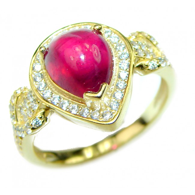 Royal quality unique Ruby .925 Sterling Silver handcrafted Ring size 6 1/4