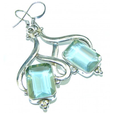 Great Aqua Topaz .925 Sterling Silver handcrafted Earrings