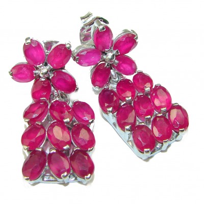 True Passion authentic Ruby .925 Sterling Silver handcrafted earrings