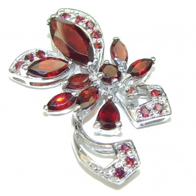 Unique Authentic Garnet .925 Sterling Silver Handcrafted Pendant