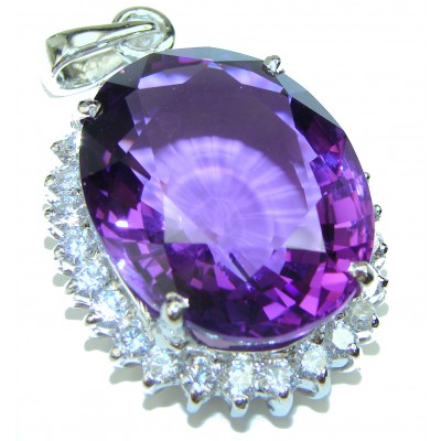 Classy Design Amethyst .925 Sterling Silver handcrafted Pendant