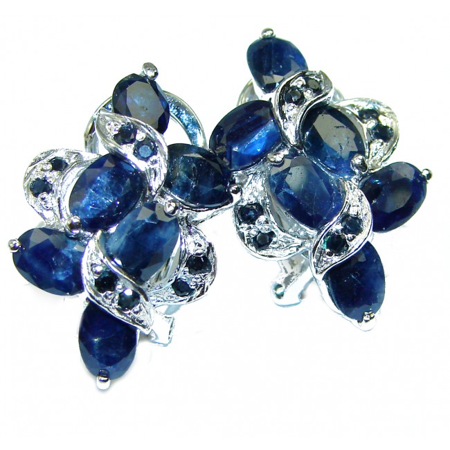 Pure Perfection Blue Topaz Sapphire .925 Sterling Silver earrings