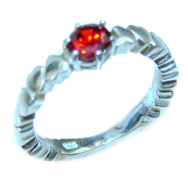 Red Rose unique Topaz .925 Sterling Silver handcrafted Ring size 6