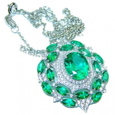 Amazing authentic Green Chrome Diopside .925 Silver handcrafted Necklace