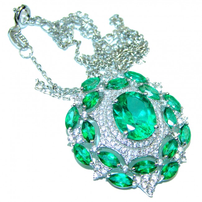 Amazing authentic Green Chrome Diopside .925 Silver handcrafted Necklace