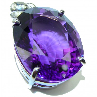 Classy Design 45.5 carat Amethyst .925 Sterling Silver handcrafted Pendant