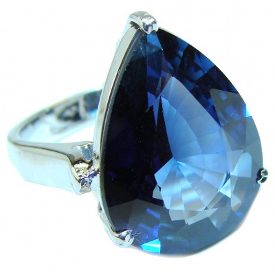 Magic Perfection London Blue Topaz .925 Sterling Silver Ring size 6 1/2