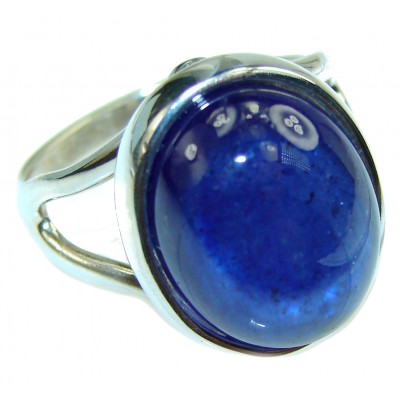 Blue Planet Beauty authentic Sapphire .925 Sterling Silver Ring size 8 1/2