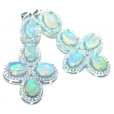 Authentic Ethiopian Opal .925 Sterling Silver handmade earrings