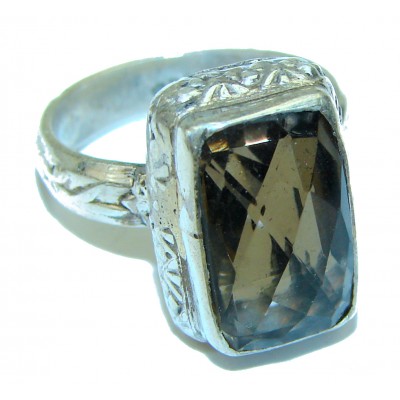 Beautiful Smoky Topaz .925 Sterling Silver Ring size 6 1/4