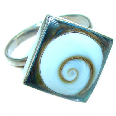 Great Ocean Shell Sterling Silver Ring s. 6 3/4