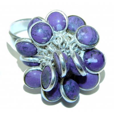Be Bold Huge Purple Sugalite Sterling Silver handmade Ring s. 10 1/4