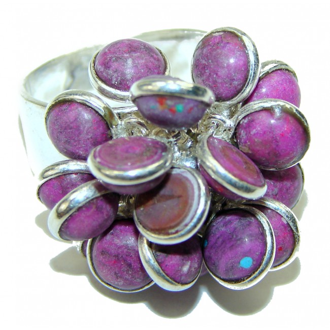 Be Bold Huge Purple Sugalite Sterling Silver handmade Ring s. 7