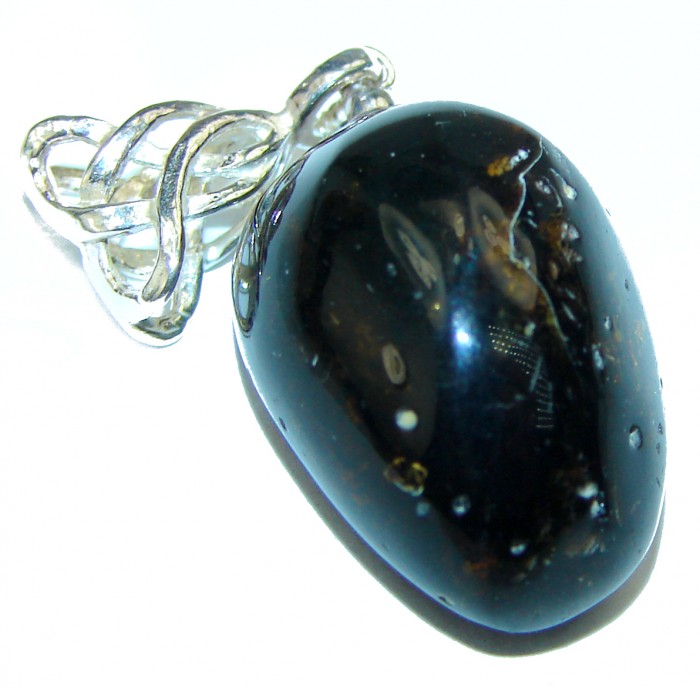 Baltic Amber .925 Sterling Silver handmade Pendant