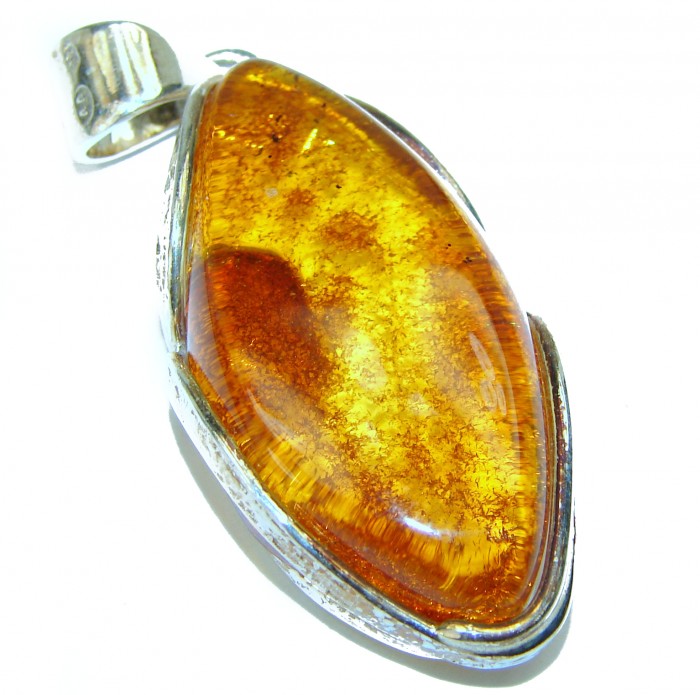 Baltic Amber .925 Sterling Silver handmade Pendant
