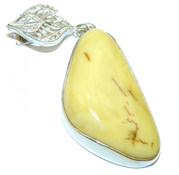 Butterscotch Baltic Amber .925 Sterling Silver handmade Pendant