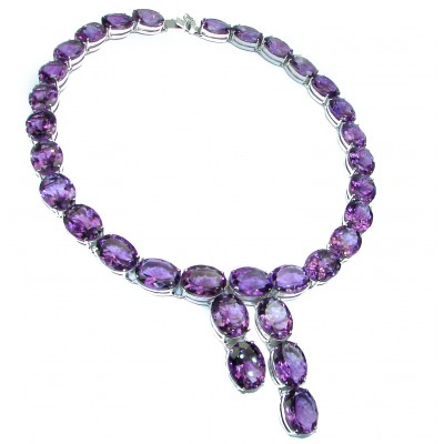 Endless Beauty Amethyst .925 Sterling Silver handmade necklace