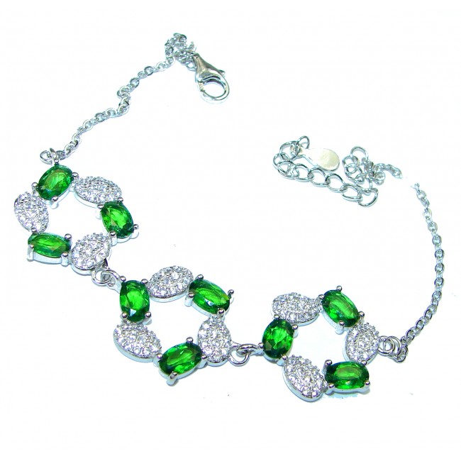 My Heart Natural Chrome Diopside .925 Sterling Silver handcrafted Bracelet