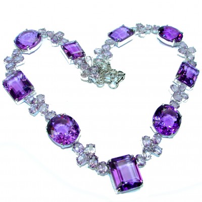 Endless Beauty Amethyst .925 Sterling Silver handmade necklace