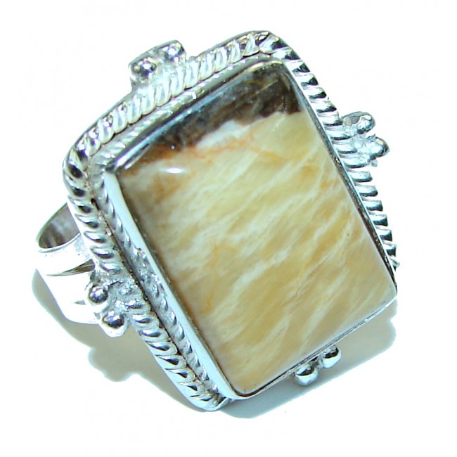 Owyhee jasper .925 Sterling Silver handcrafted ring s. 7