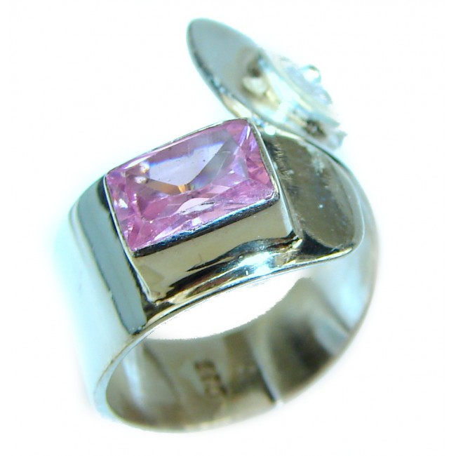 Pink Topaz .925 Sterling Silver ring size 6