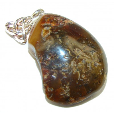 Baltic Amber .925 Sterling Silver handmade Pendant