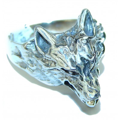 Wild Wolf Sterling Silver Ring s. 8 3/4