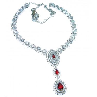 Very impressive Natural Garnet .925 Silver handcrafted Necklace